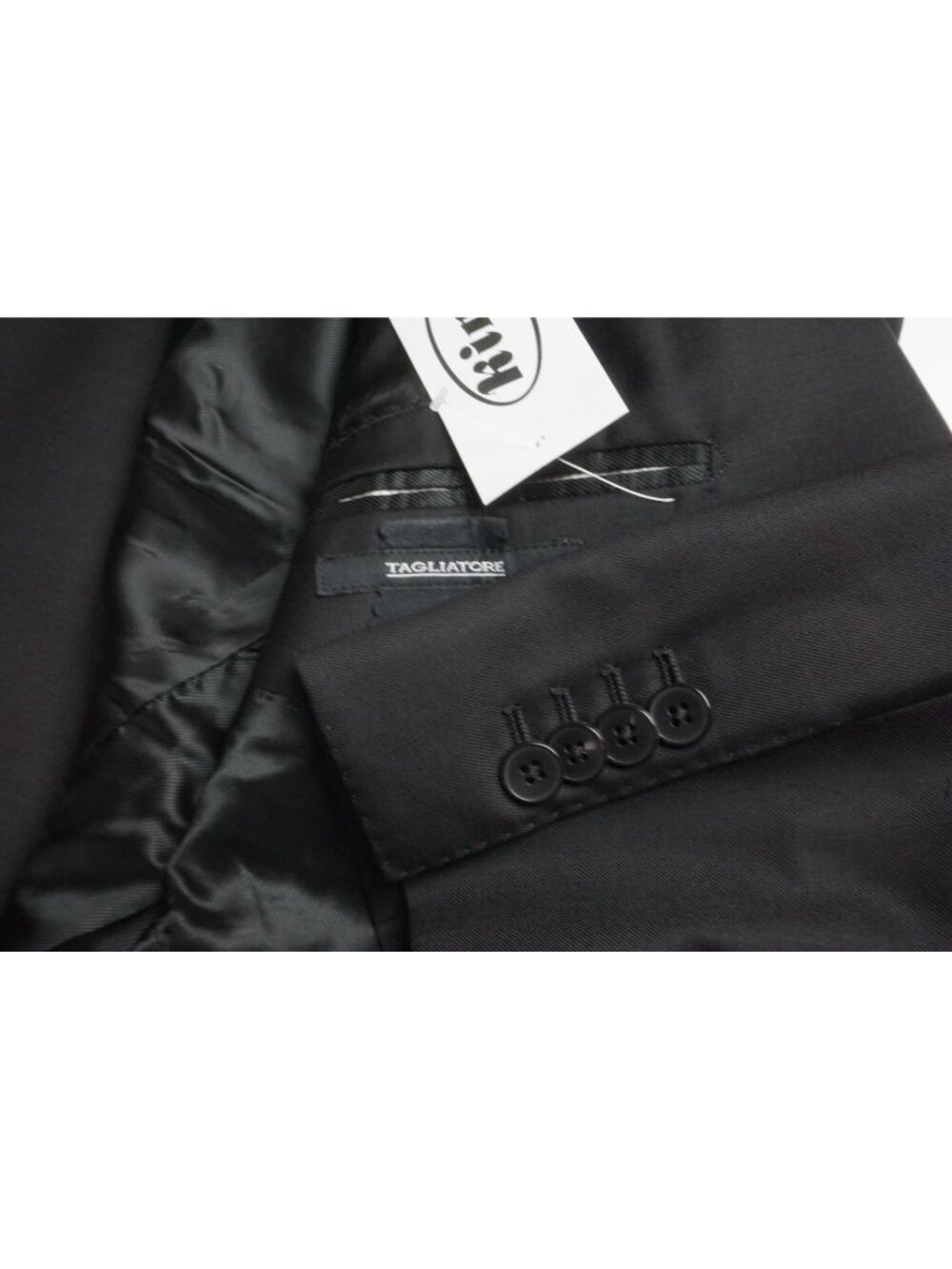 Tagliatore Solid Black Wool Sport Coat Jacket 48 EU BRAND NEW